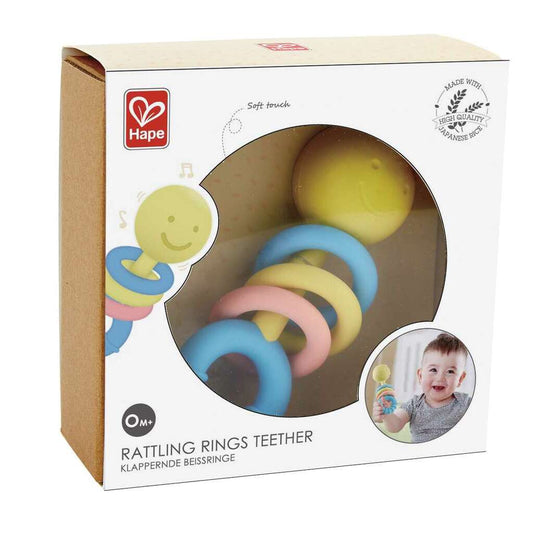 Rattling Rings Teether｜叮鈴固齒環（米基材）