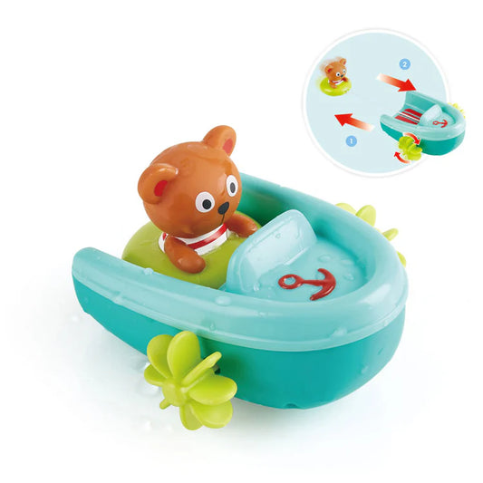 Teddy Bear Pull-Back Boat｜泰迪熊滑水迴力船
