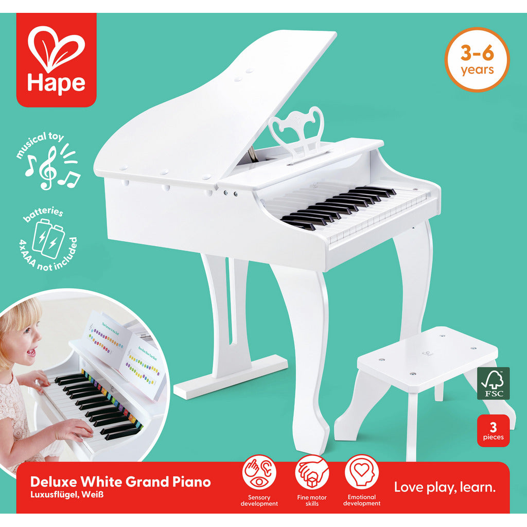 Deluxe Grand Piano - White
