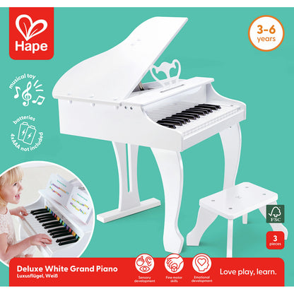 Deluxe Grand Piano - White