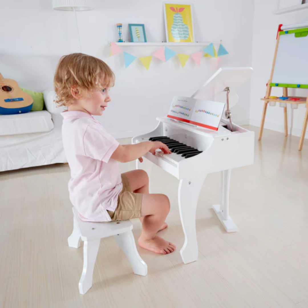 Deluxe Grand Piano｜白色兒童小型豪華三角鋼琴