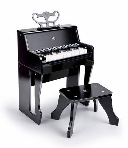 Learn with Lights Black Piano with Stool