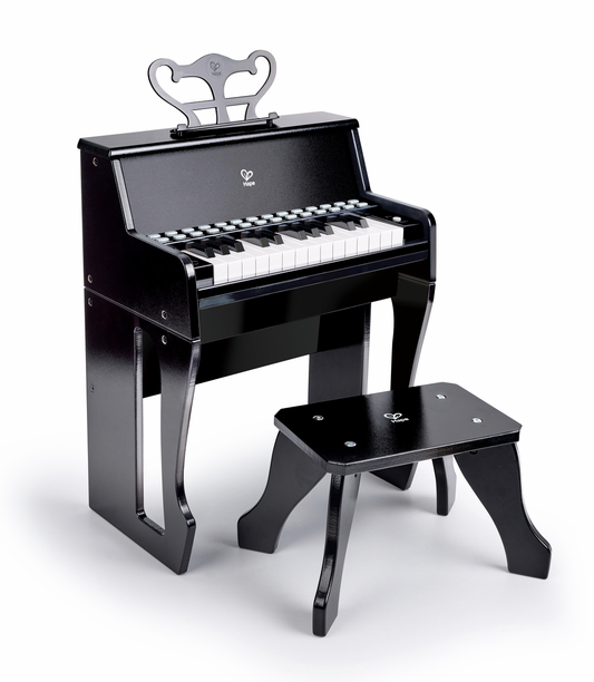 Learn with Lights Black Piano with Stool