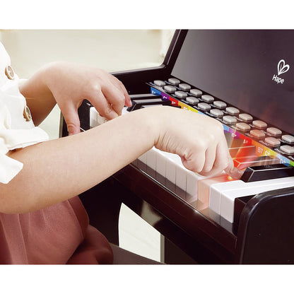 Learn with Lights Black Piano with Stool