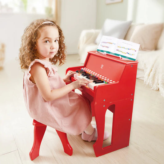 Learning Lights 25-Key Piano with Bench – Red｜學習燈光 25鍵鋼琴連凳（紅）