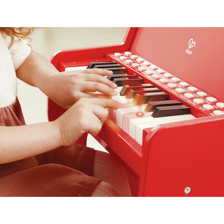 Learning Lights 25-Key Piano with Bench – Red｜學習燈光 25鍵鋼琴連凳（紅）