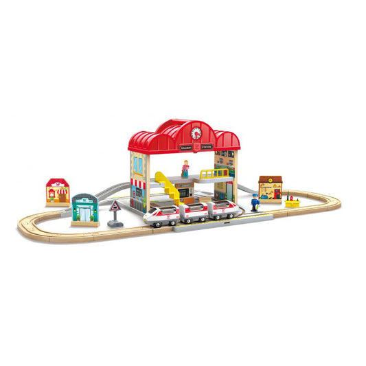 Portable Train Station Set｜火車軌道大車站便攜組合