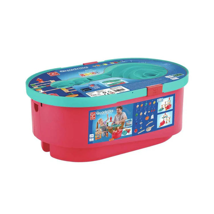 Hape Quadrilla Stack Track Bucket｜螺旋軌道遊戲收納組