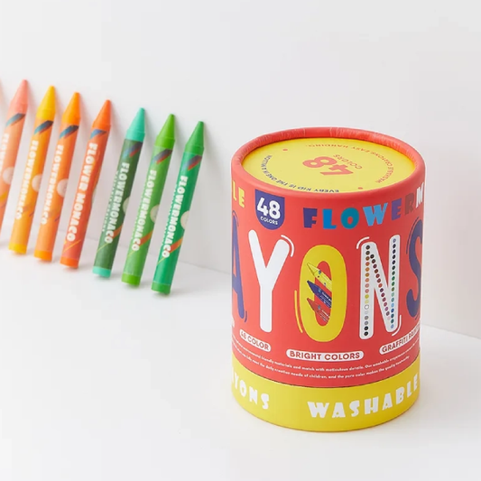 Washable Crayons 48 Vibrant Colors｜可水洗兒童蠟筆 48 色繽紛套裝